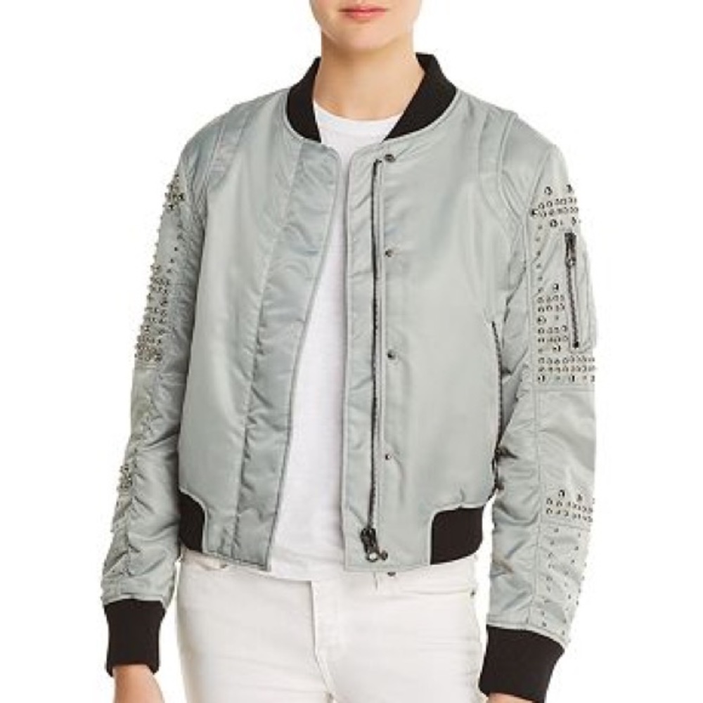 DOMA Studded Aviator Bomber Jacket Small